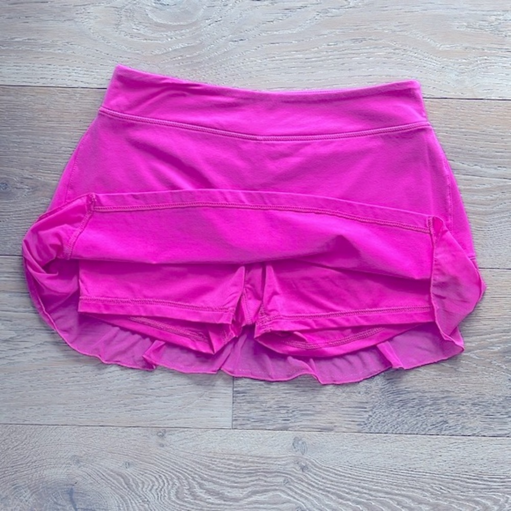 Kyodan Tennis/Athletic Pleated Mesh Ruffled Hot Pink Skirt/ Skort Pink Shorts S - Picture 3 of 5